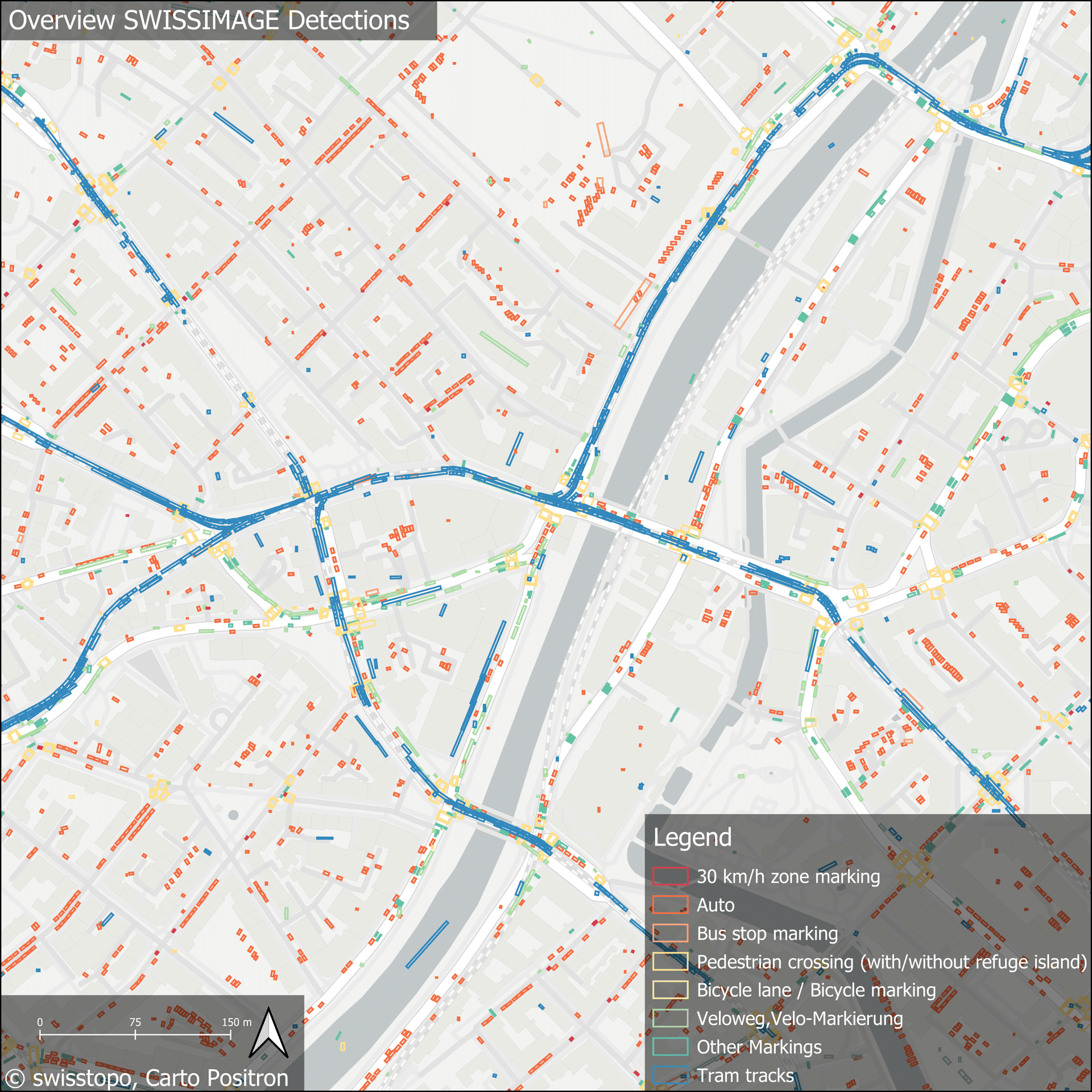 SWISSIMAGE Detections – Innenstadt Luftbild